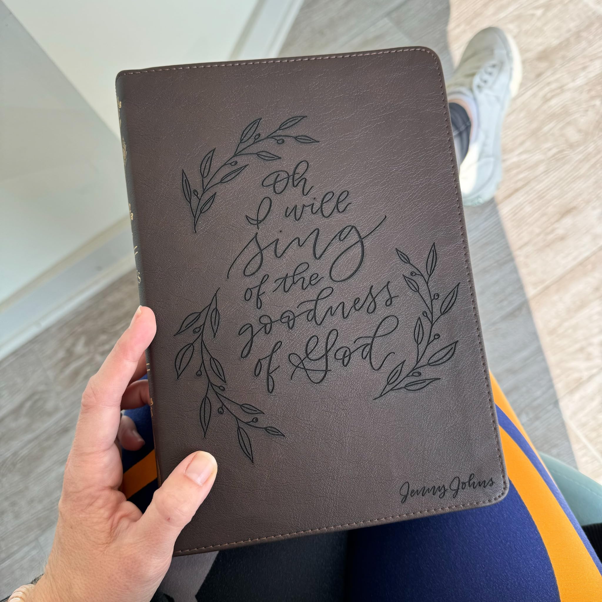 ESV Women's Study Bible, I Will Sing of the Goodness of God, Hand Lettered and Laser Engraved, Personalized Gift, Custom Name Engraving Available - Image 2