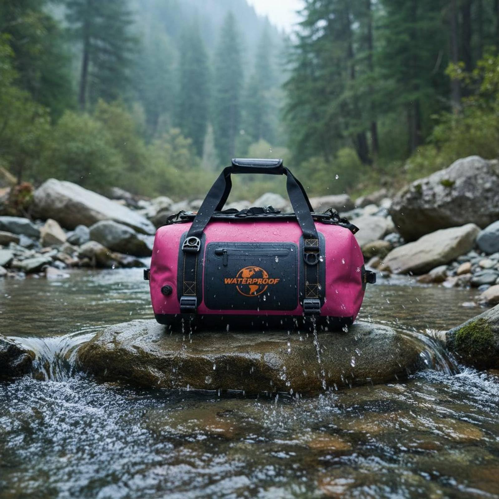 Zaino Impermeabile Borsa da Viaggio Borsone Sacca Stagna con Struttura Sigillata in TPU Conversione a Spallacci E Tracolla Adatto Kayak Campeggio Escursioni, Giallo, Giallo, 40L