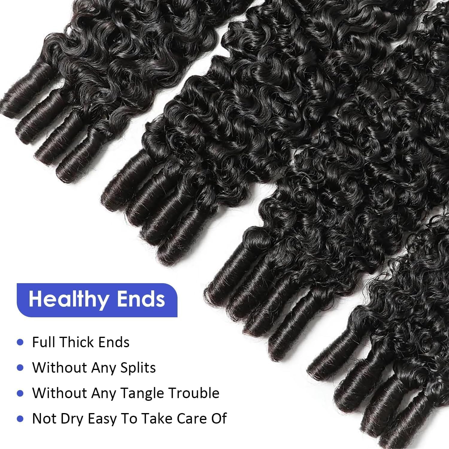 Burmese Curly Bundles Human Hair 16 18 20 Inch Water Wave 3 Bundles 3C4A Water Wave Human Hair Wet and Wavy 100% Unprocessed Brazilian Virgin Quick Weave for Women Natural Black
