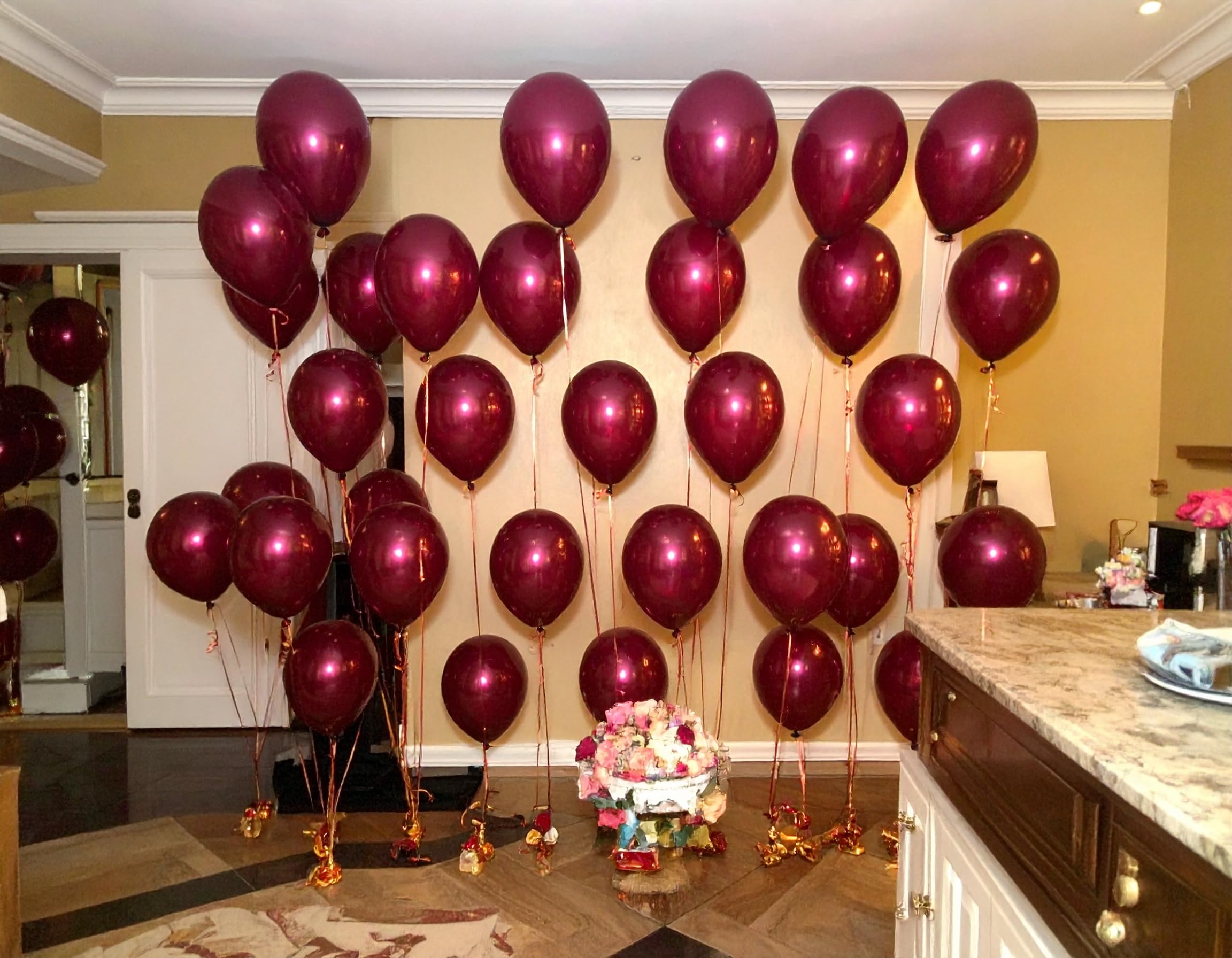 Burgundy Metallic Balloons Pack of 100 | 10 Inch Latex Balloons for Birthday Decoration, Wedding, Anniversary, Baby Shower, Festival, Event & Balloon Arch Decoration-image-24