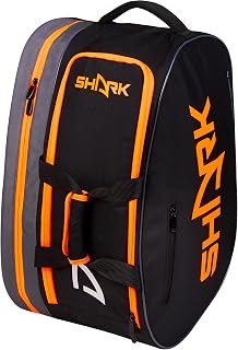 RAQUETEIRA DE BEACH SHARK PRETA/LARANJA 2023
