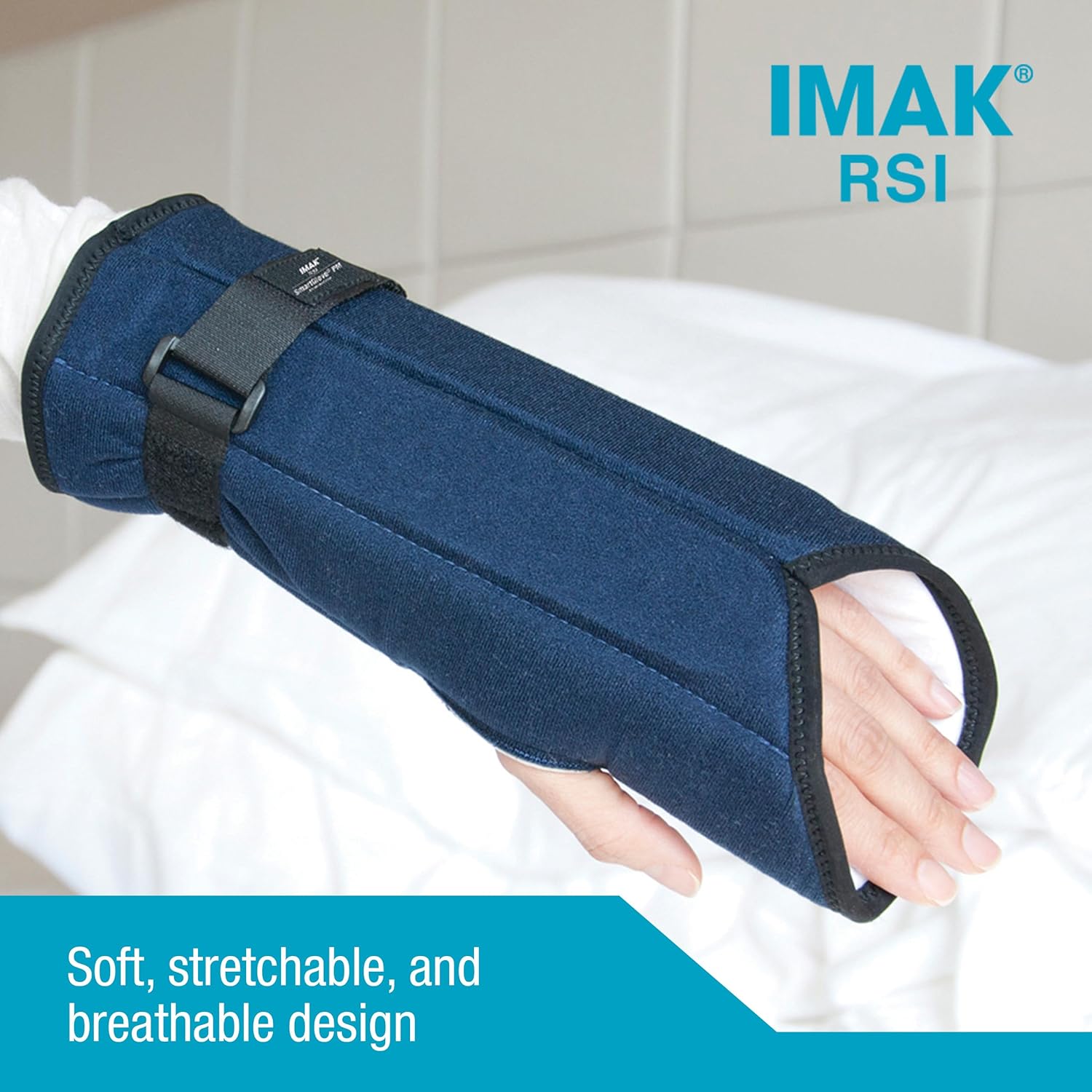 Brownmed IMAK RSI SmartGlove PM - Wrist Brace for Carpal Tunnel & Tendonitis - Nighttime Splint Glove for Men & Women