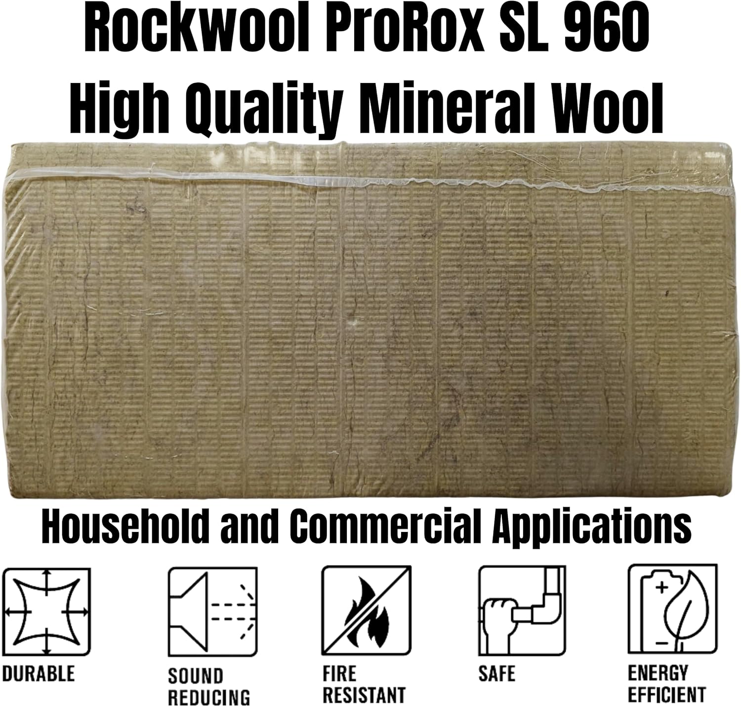 5 pk 24"x48"x2" Rockwool ProRox Mineral Wool