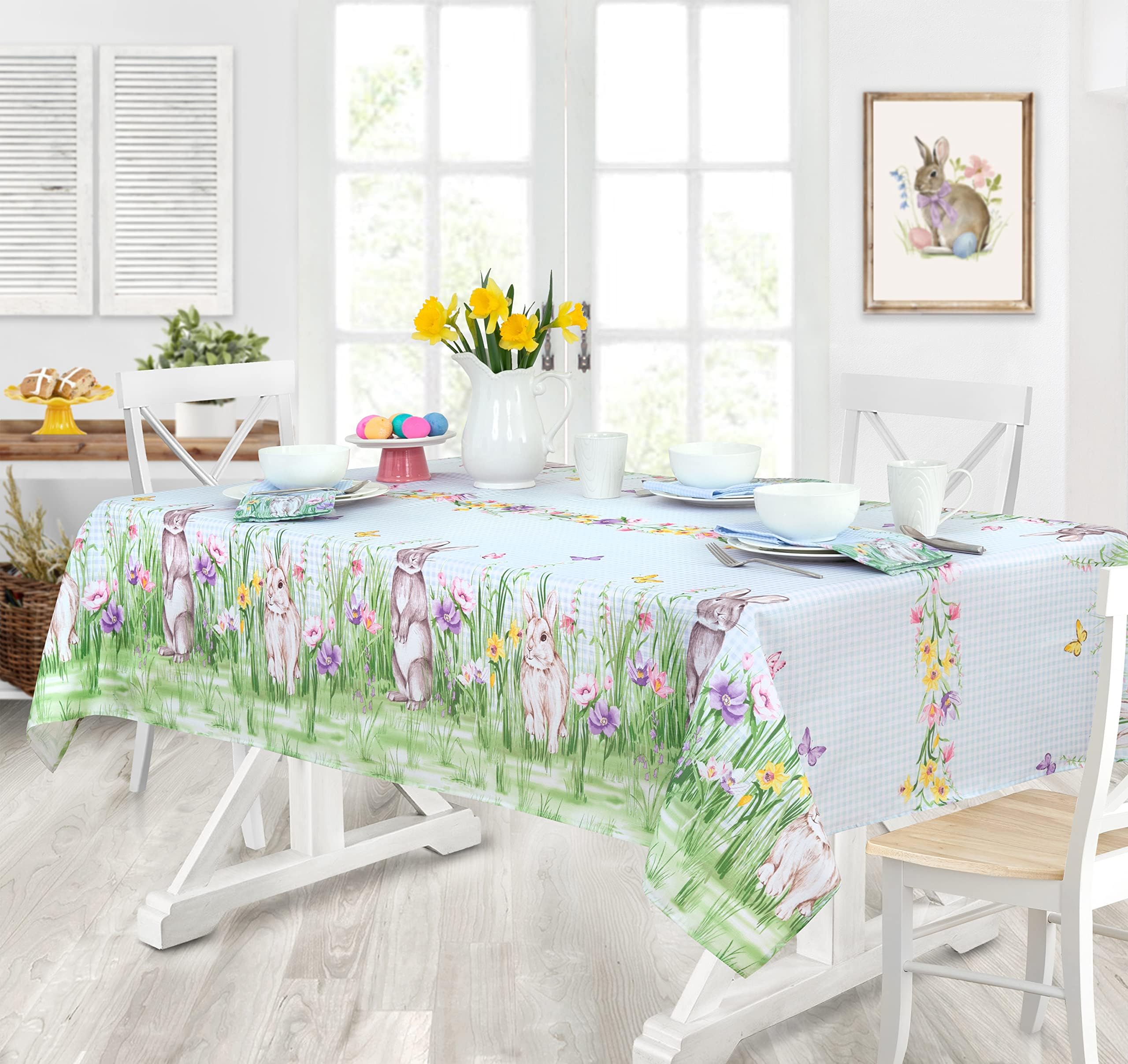 Newbridge Bunny Meadow Easter and Spring Fabric Bordered