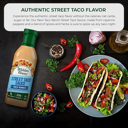 Miniatura 3 de Walden Farms Street Taco Sauce Ranch Aderezo para ensalada, papas fritas, quesadillas, pollo, burritos Tex-Mex y otros aperitivos, botella de 12
