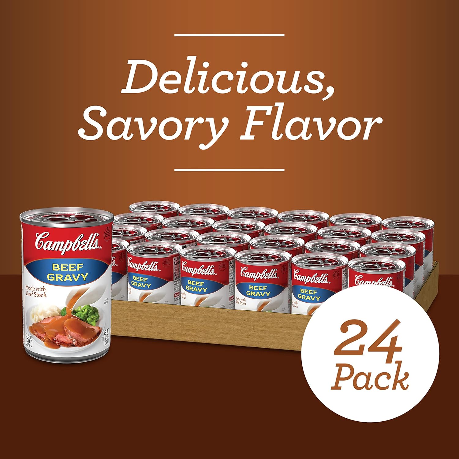 Campbell's Beef Gravy, 10.5 Oz Can (Case of 24)