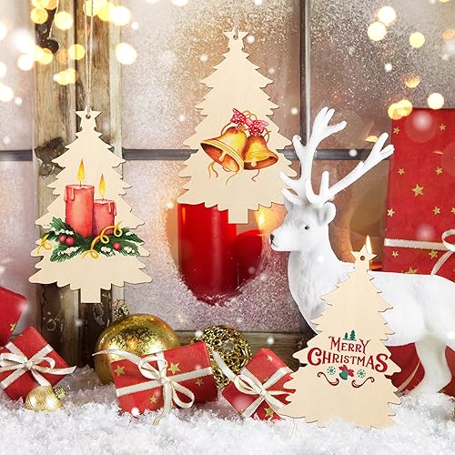 Miniatura 453 de Trébol de madera de gran tamaño de 7 pulgadas, adornos para el día de San Patricio para pintar, tréboles de madera en blanco en blanco, sin