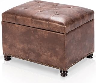Joveco Leather Storage Ottoman, 24