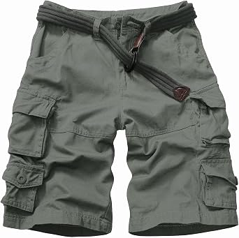 Cargo Short for Men Relaxed Fit Camo Outdoor Hiking Work Cotton Casual Shorts with 9 Pockets