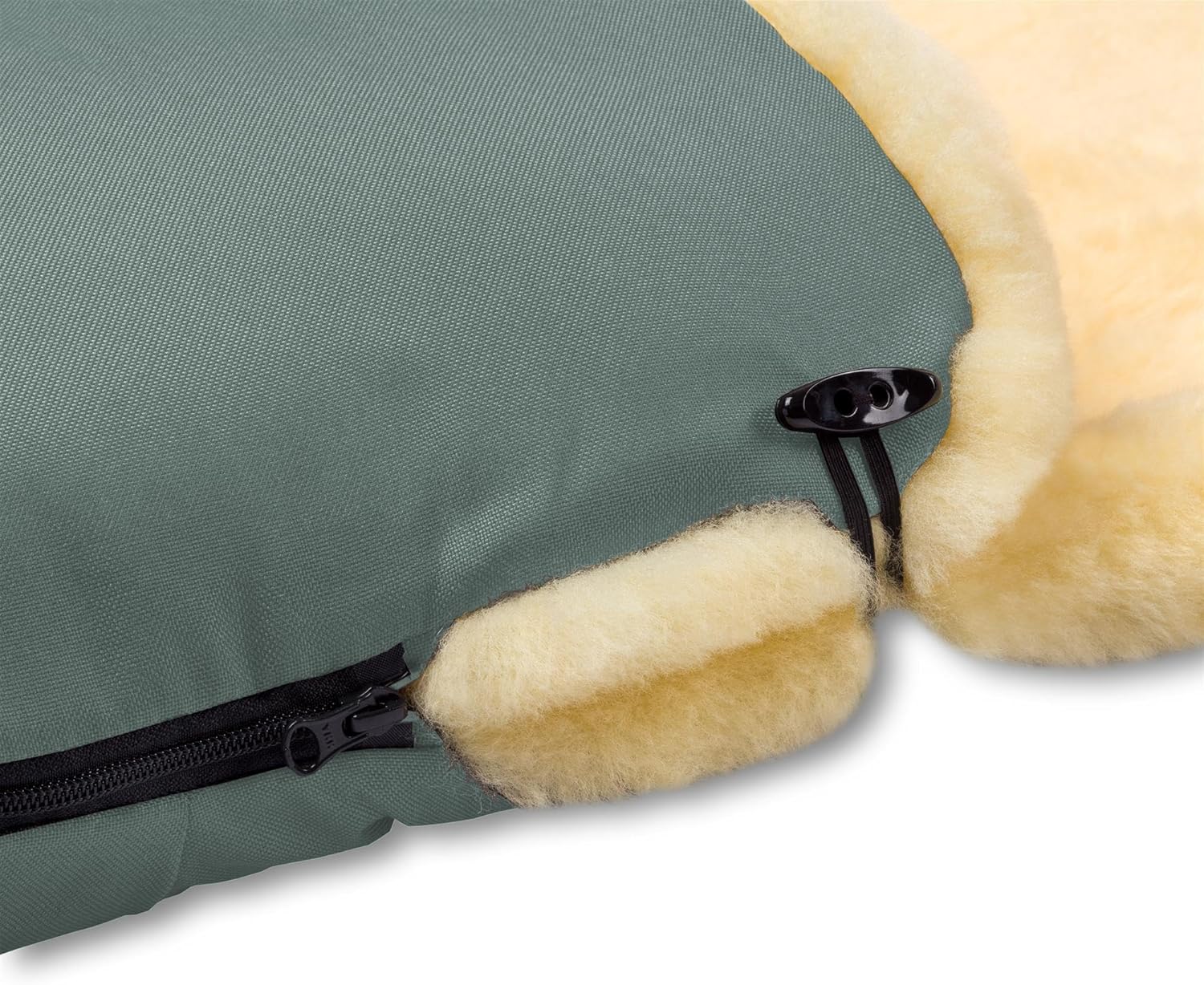 Lambskin Footmuff PUTZI – All-Season Baby Footmuff with Removable Top