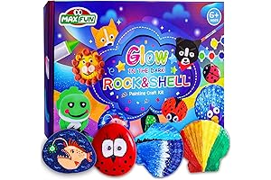Max Fun Kids Glow in the Dark Rock Painting Kit