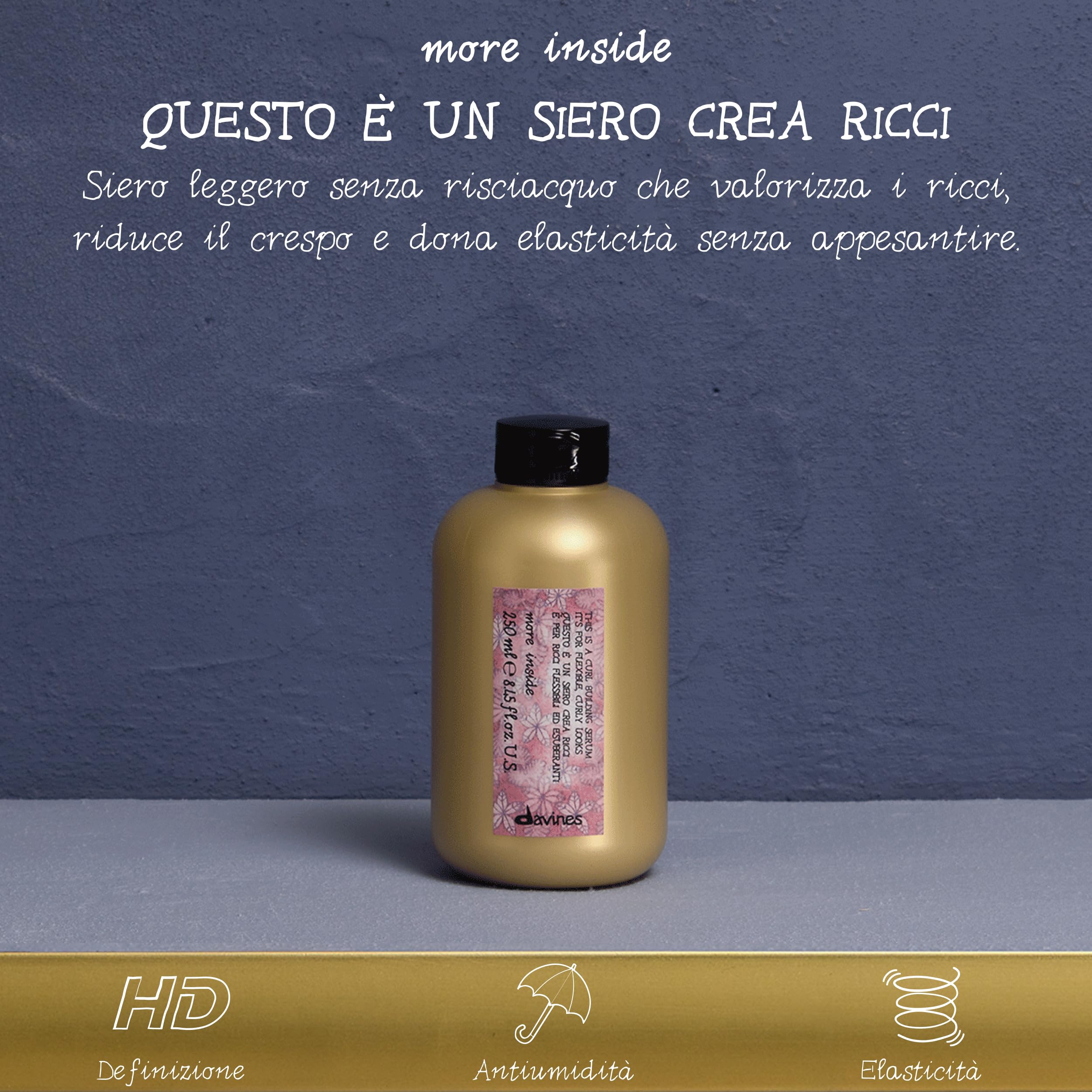 DAVINES More Inside Curl Building Siero 250 ml trattamento luminosità