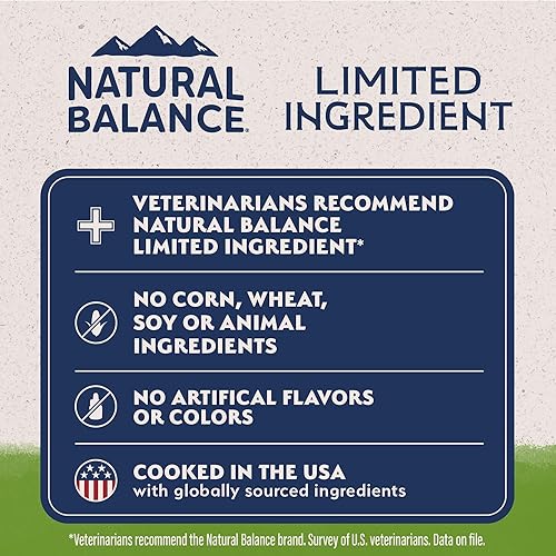 Miniatura 7 de Natural Balance Alimento seco para perros adultos de ingredientes limitados con proteína vegana a base de plantas y granos saludables, receta