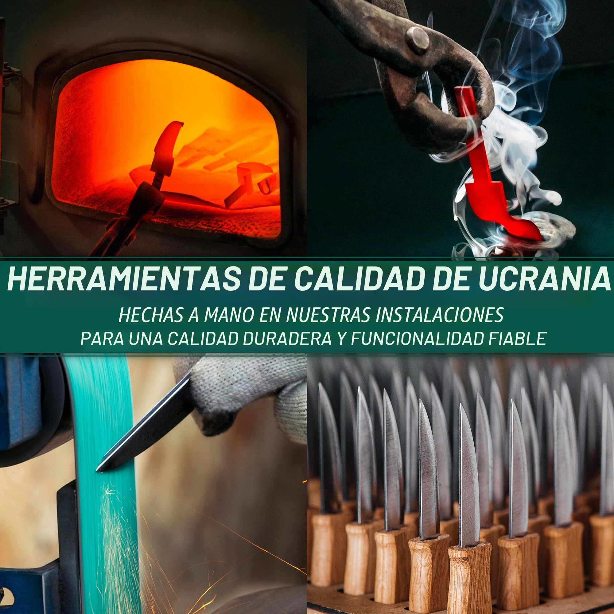BeaverCraft, Set de Cuchillos para Tallar Cucharas de Madera S01 - Kit de Herramientas para Hacer Cucharas - Cuchillo de Gancho - Kuksa para Principiantes - Kit Profesional para Tallar Madera