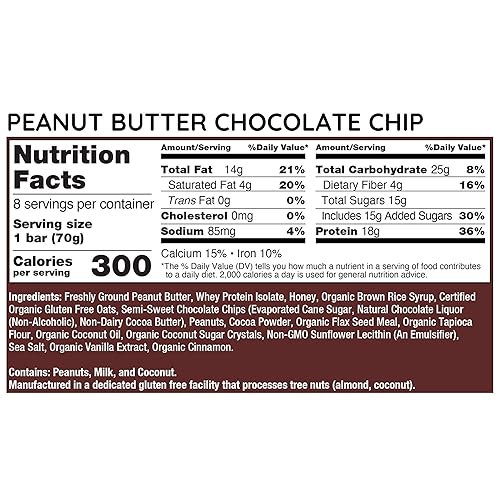 Miniatura 9 de G2G Barra de proteínas, chispas de chocolate con mantequilla de maní, comida real, refrigerada para frescura, aperitivo saludable, delicioso