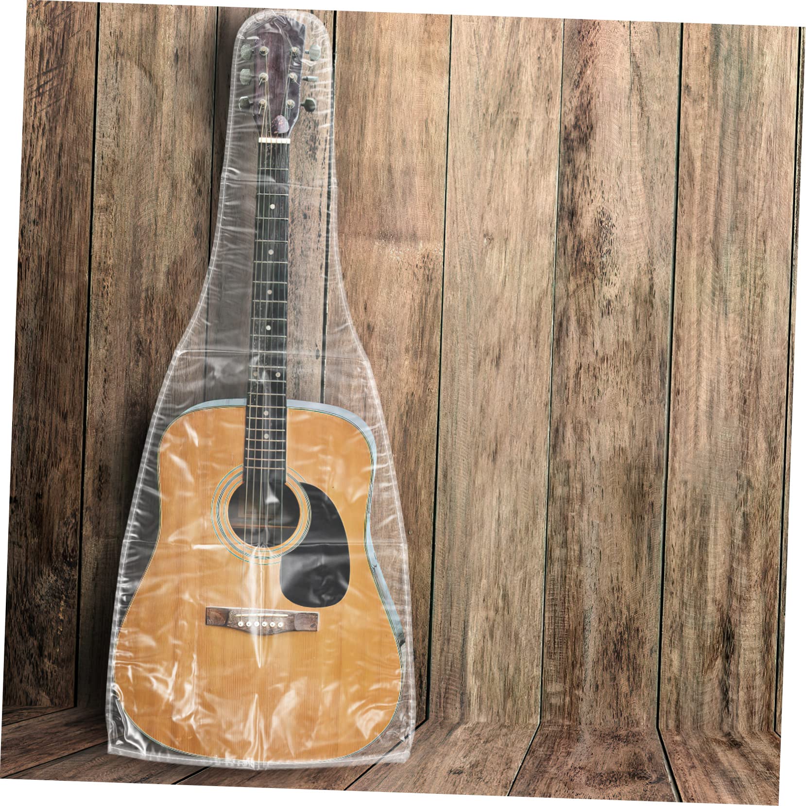 CLISPEED Housse Guitare Étanche PVC Protection Pluie et Poussière Transparente Mate Adaptée Guitare Folk Basse et Électrique