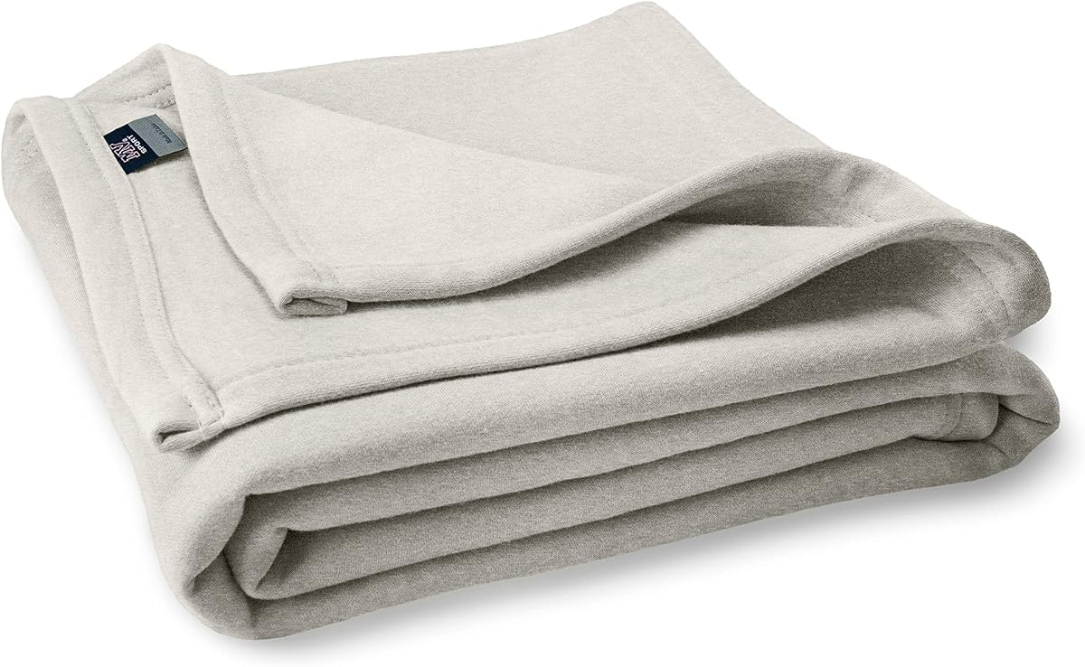 Lightweight Sweatshirt Blanket Throw – Warm & Cozy, Breathable Oversized Fleece Knit, Couch, Bed, Travel, Cold Nights, and Outdoors – Soft Light Weight Blanket 54" x 84" Oatmeal