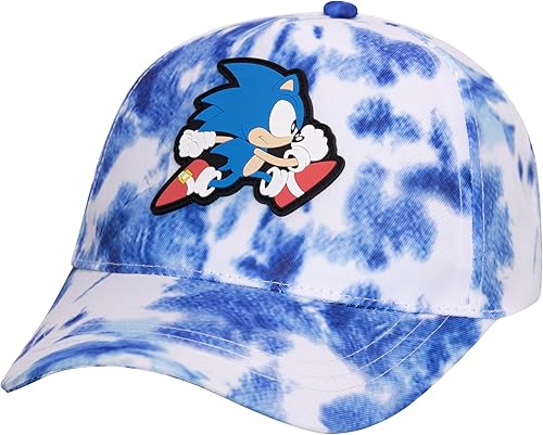 Accessory Supply Sonic The Hedgehog - Gorro de béisbol para niños con velcro ajustable en la espalda, gorra transpirable de algodón