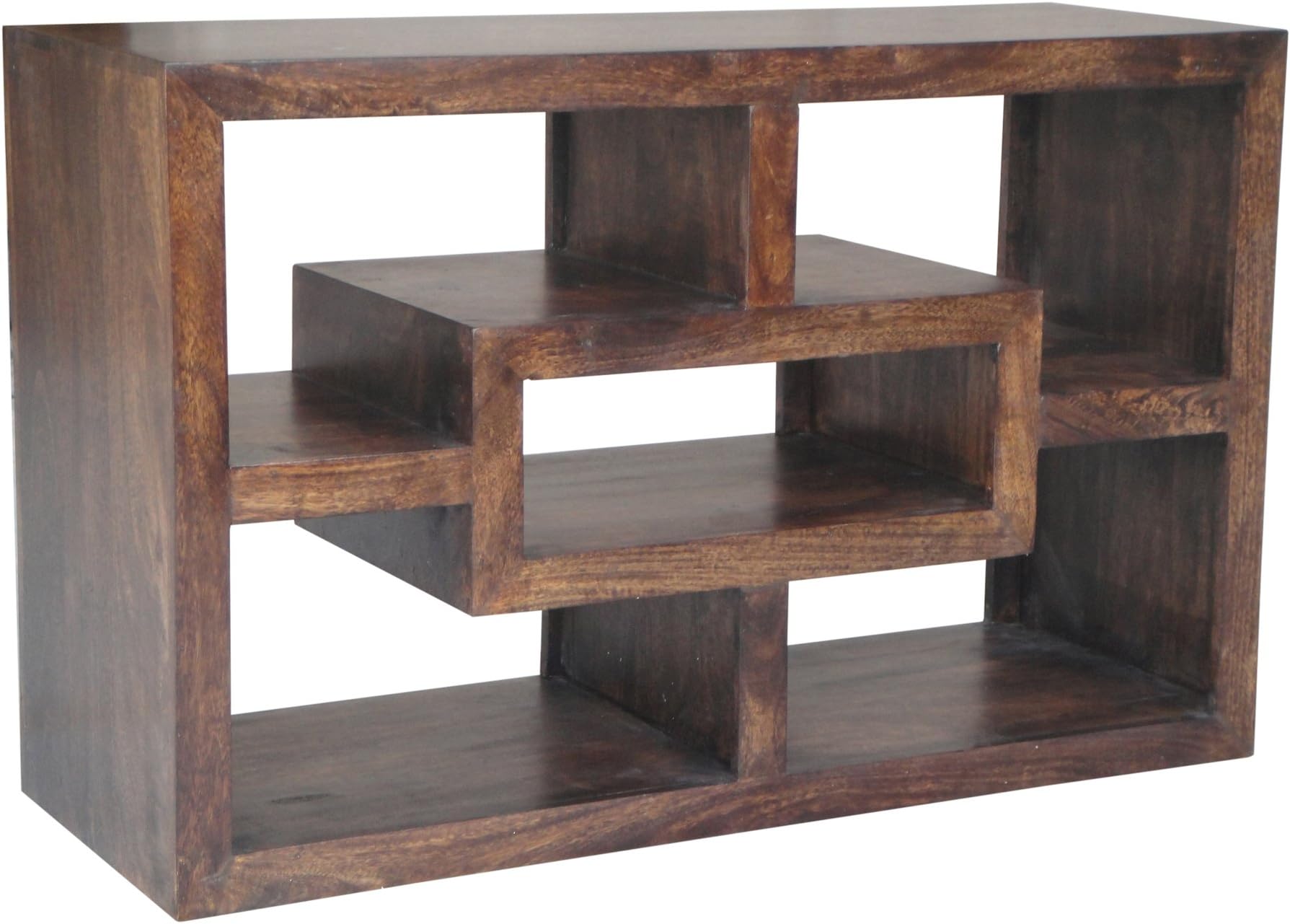 JAIZX Furniture Yoga Straight Mango Tv Unit, Walnut