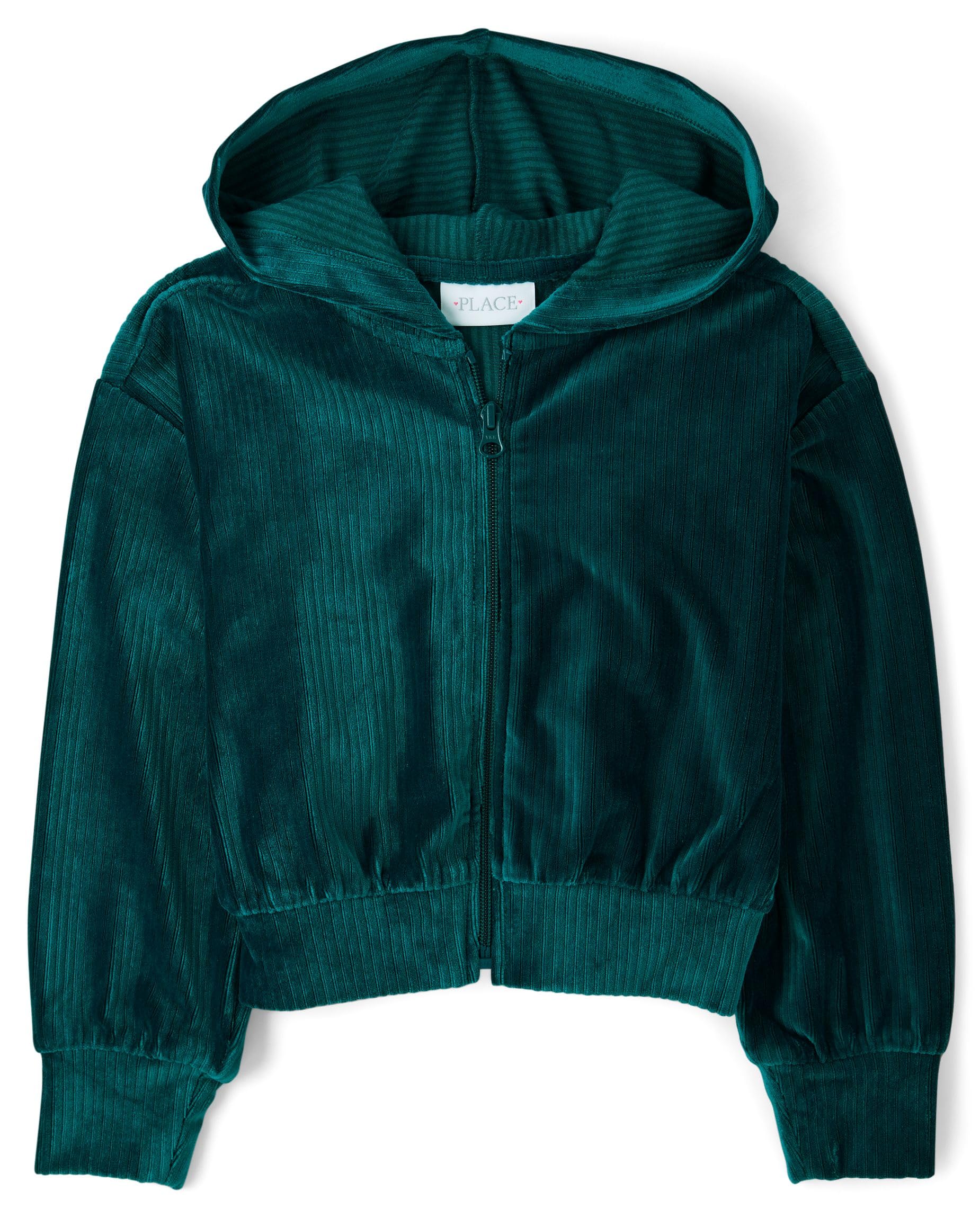 The Children's Place Girls' Long Sleeve Active Hooded Fleece Full Zip Up