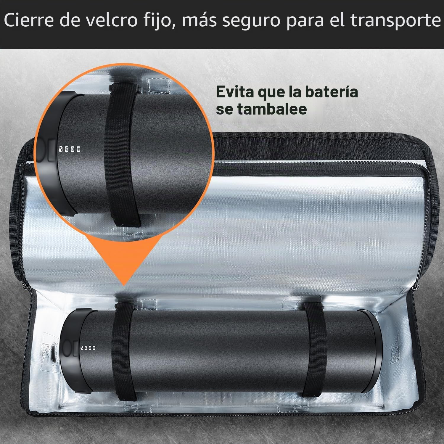 JASCOPRO Ebike Bolsa de la batería, 8 Capas de protección contra Incendios a Prueba de Fuego Bolsa de la batería hasta 1400 ° C, 49 * 15 * 15cm (L)