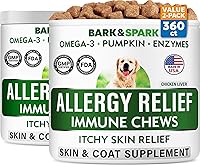 Vista 14 de BARK&SPARK Omega 3 para perros - 360 golosinas de aceite de pescado para la muda de pelo de perro, alergia cutánea, alivio de la picazón