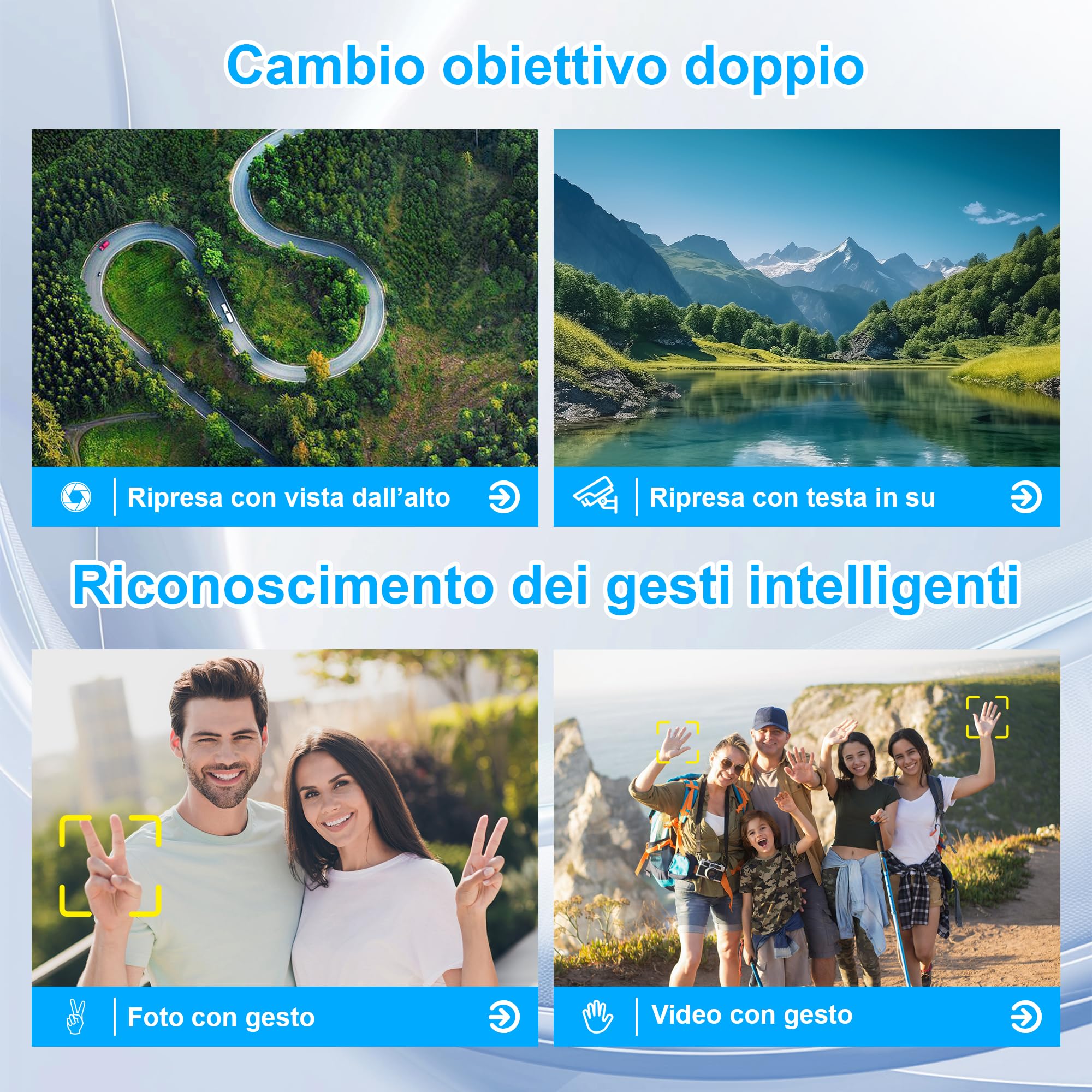 Drone Pieghevole con Telecamera 4K, GuKKK Brushless Motore Droni con 2 Telecamere, Quadcopter RC FPV WiFi Fotocamera Evitamento Attivo Degli Ostacoli, Altitude Hold, 2 Batterie, per Principianti