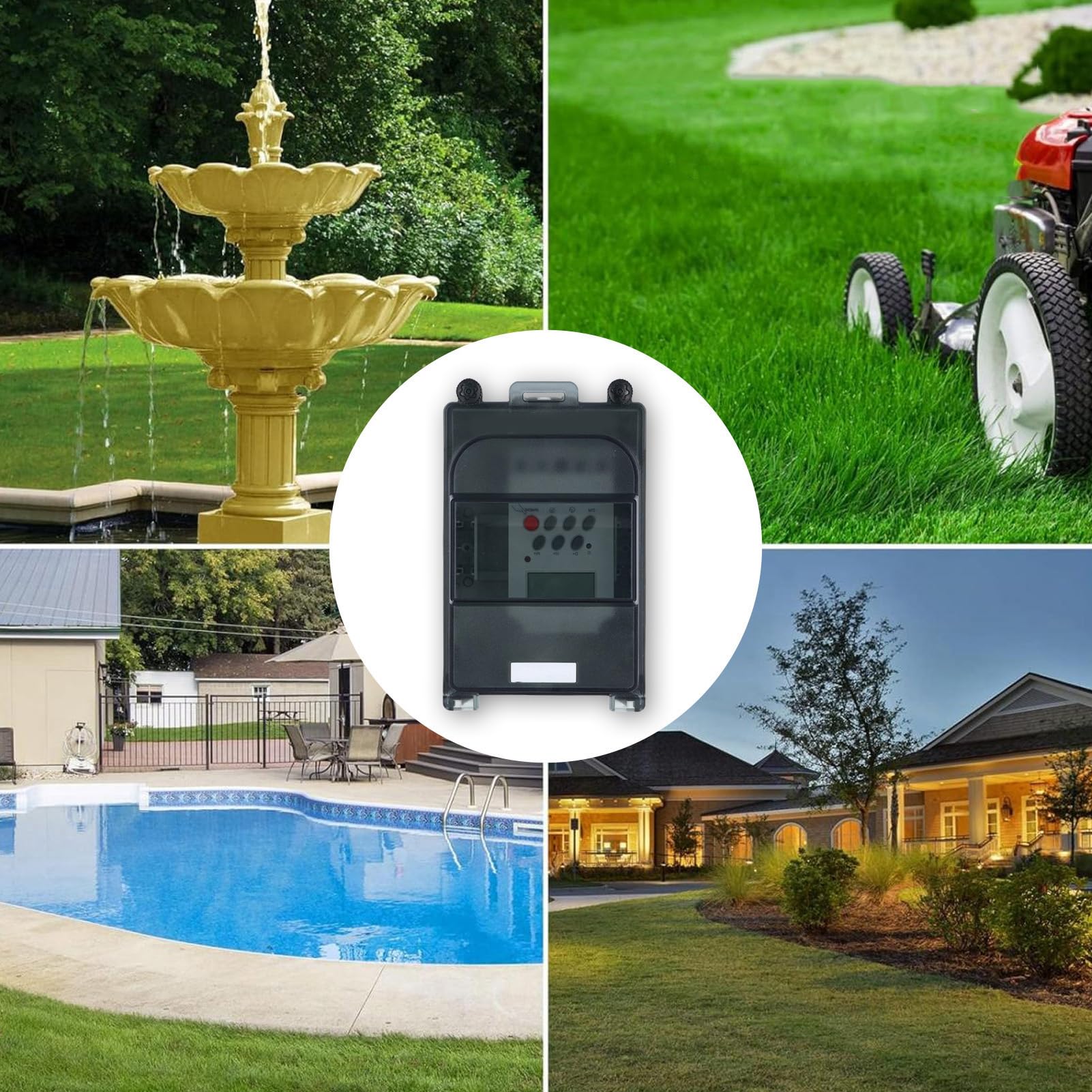 CHICIRIS Programmatore Temporizzatore Pompa Acqua per Uso Esterno | Guscio in resina resistente alla pioggia, fino a 28 programmi, configurazione semplice, grado di protezione IP67