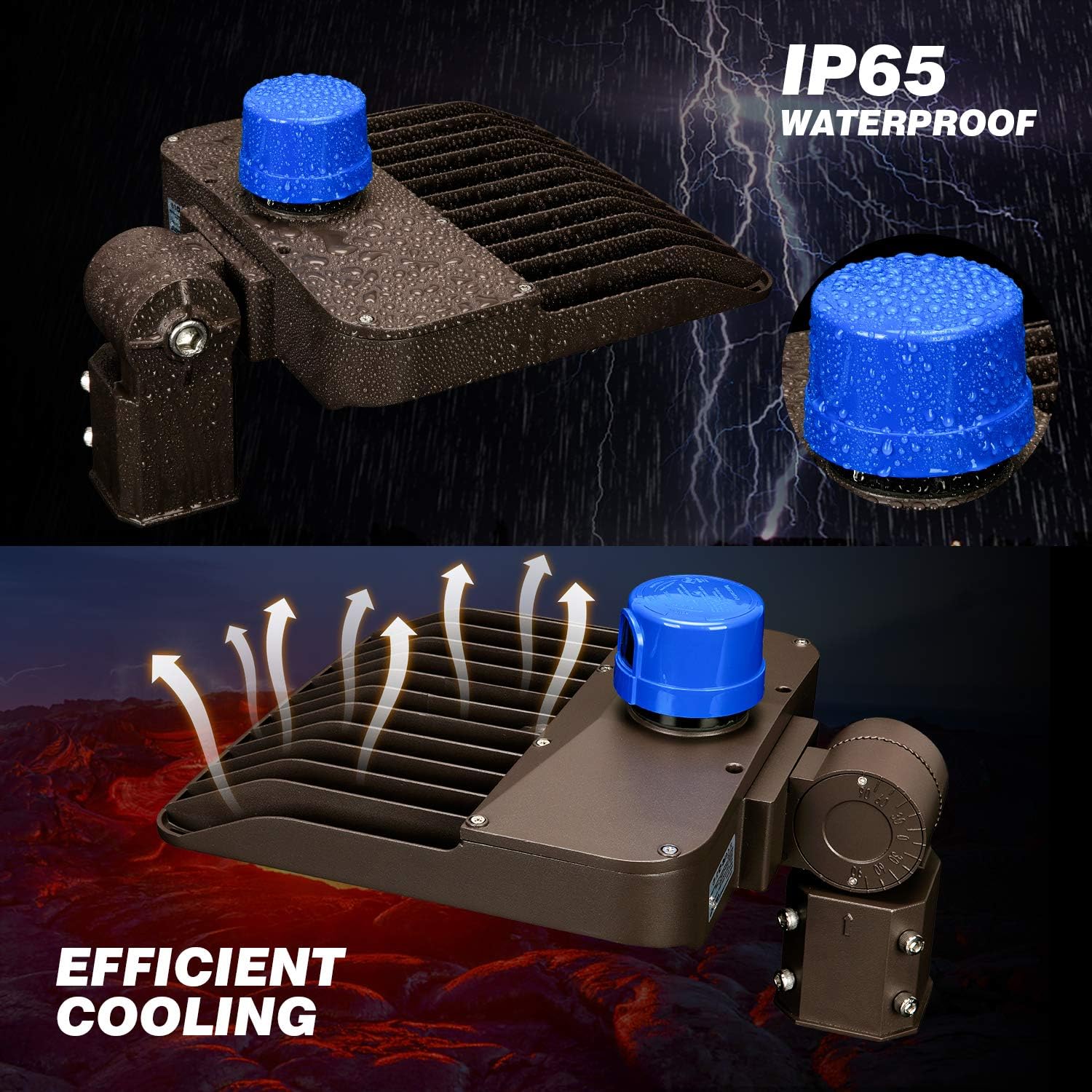 Rеvіеw Prоduсt 150W LED Parking Lot Light 19500LM 5000K Adjustable Slip fit Mount with Dusk-to-Dawn Photocell IP65 Waterproof LED Parking Lot Lights