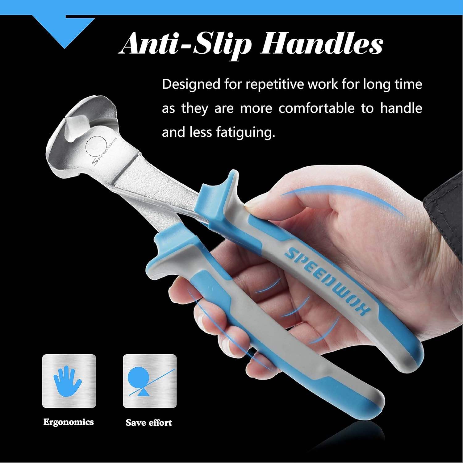 SPEEDWOX 8 Inch End Cutting Pliers - High Leverage Wire Cutter, Nippers, Nail Remover Tool