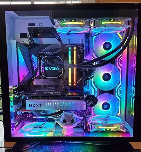 Miniatura 8 de Asiahorse Matrix-White - 56 LED RGB direccionables de 14.173 in, ventilador integrado de marco cuadrado todo en uno con sincronización MBcontrolador