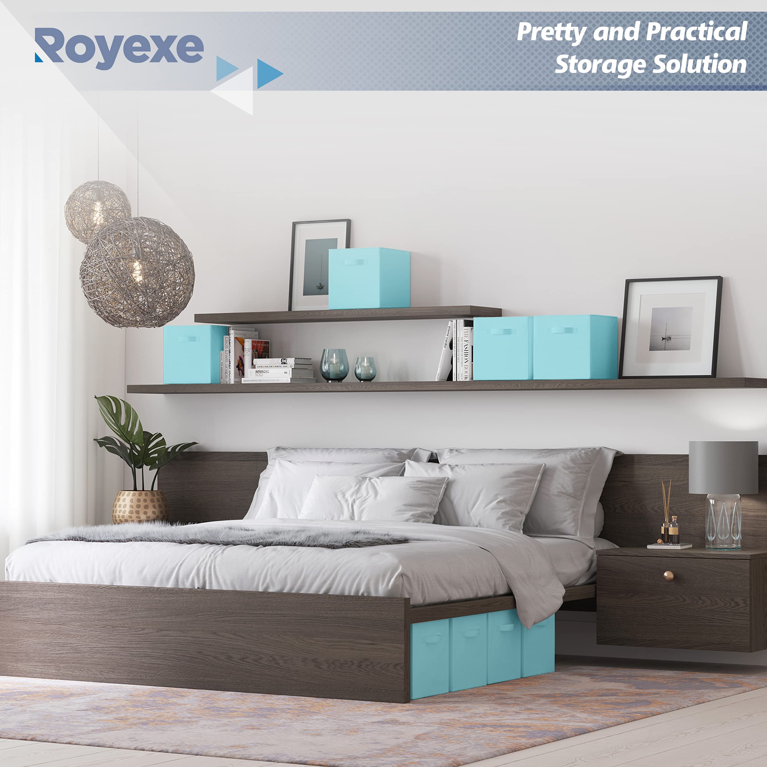 Royexe Storage Cubes 11 Inch Cube Storage Bins (Set of 8). Fabric