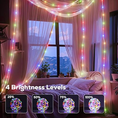 Miniatura 5 de Luces de Navidad para exteriores, 206 pies, 600 luces LED que cambian de color, impermeable, 11 modos, temporizador, para patio trasero, jardín,