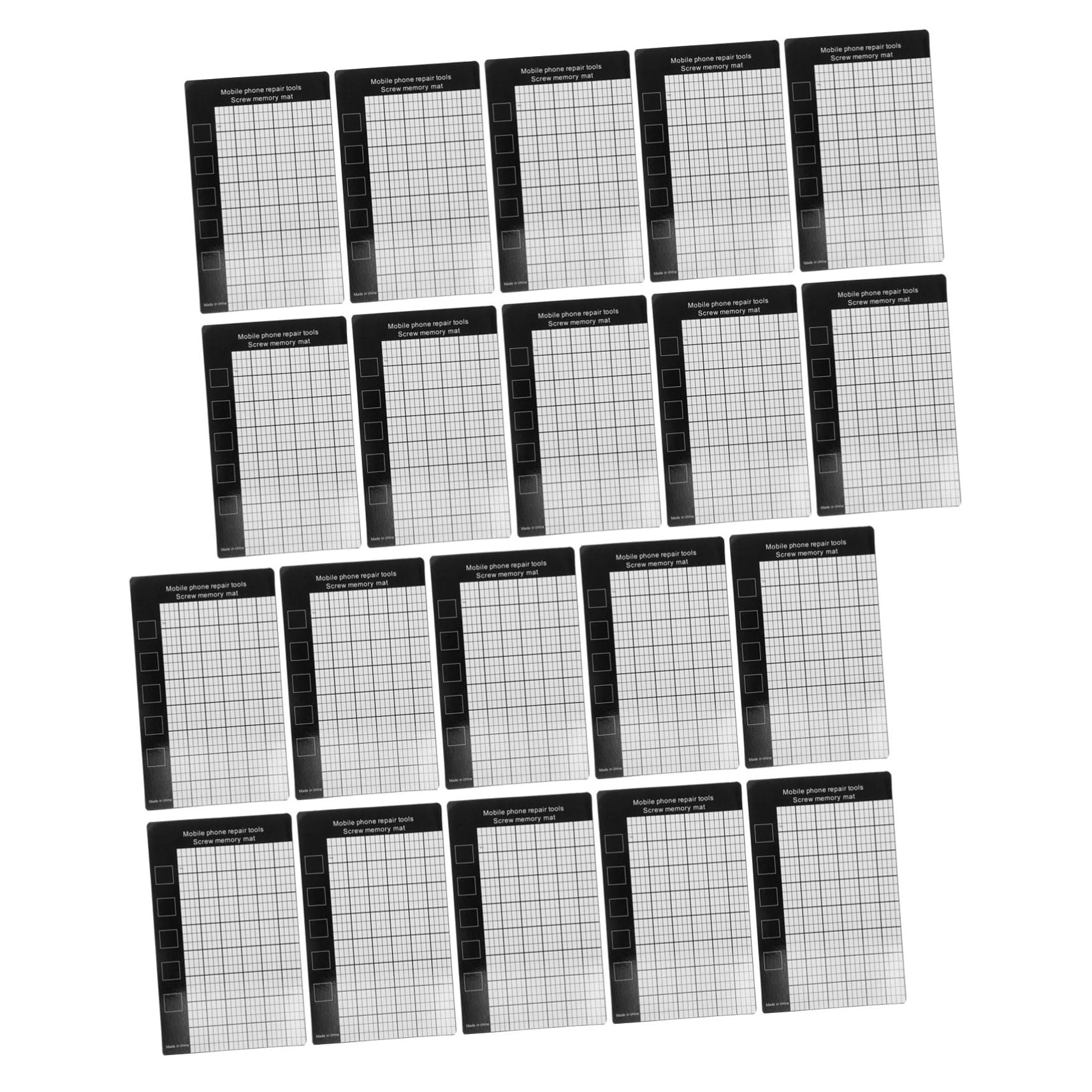 Toddmomy 20 Pezzi Tappetino Magnetico per Viti Flessibile e Resistente Organizer per Riparazioni Elettroniche e Smontaggio Laptop Rc e Smartphone Memoria Posizione Viti