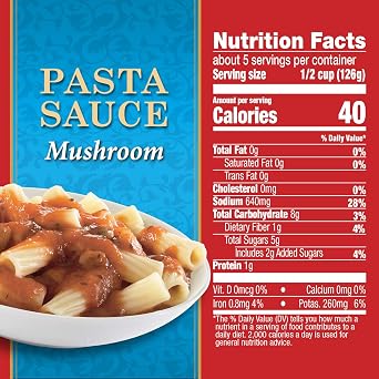 Hunt's Mushroom Pasta Sauce, 24 oz, 12 Pack