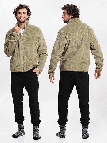 Miniatura 4 de Mad Dog Men's Fleece Sherpa Jacket Ultimate Fuzzy Sweater for Men, Winter Coats, Mens Cold Weather Jackets