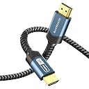 BlueRigger 10K 8K HDMI 2.1 Cable 48Gbps (10FT, 8K 60Hz, 4K 120Hz, eARC, HDR10 VRR HDCP 2.3) Ultra High Speed HDMI Cable Braided Cord - For Gaming Xbox Series X Roku HDTV Monitor gallery image