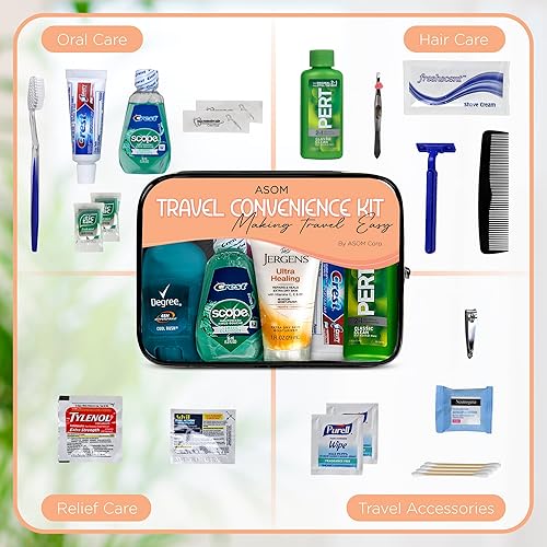 Miniatura 9 de Kit de artículos de aseo de viaje juego de accesorios de aseo de primera calidad artículos de aseo personal artículos de aseo de calidad artículos