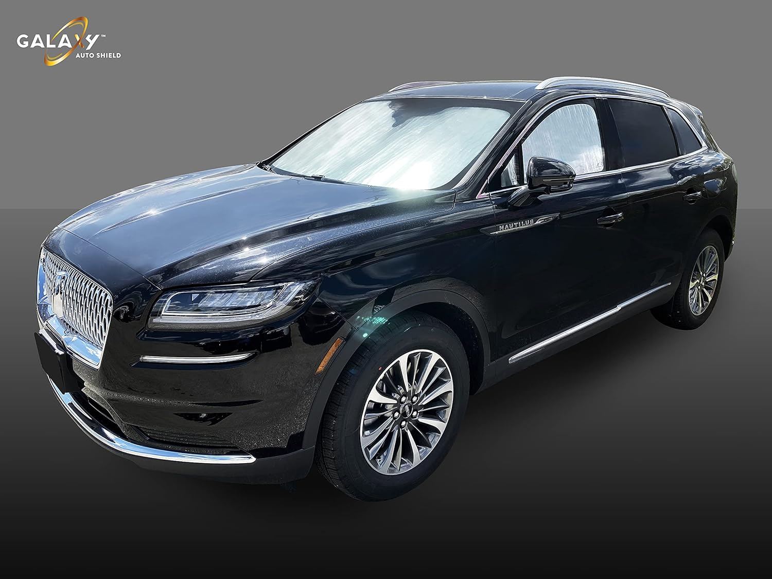 GalaxyAutoShield Custom Fit Reflective Windshield Sun Shade for 2019 2020 2021 2022 2023 Lincoln Nautilus SUV, Insulated Sunshade Privacy Blockout UV Reflector Protection - Made in USA