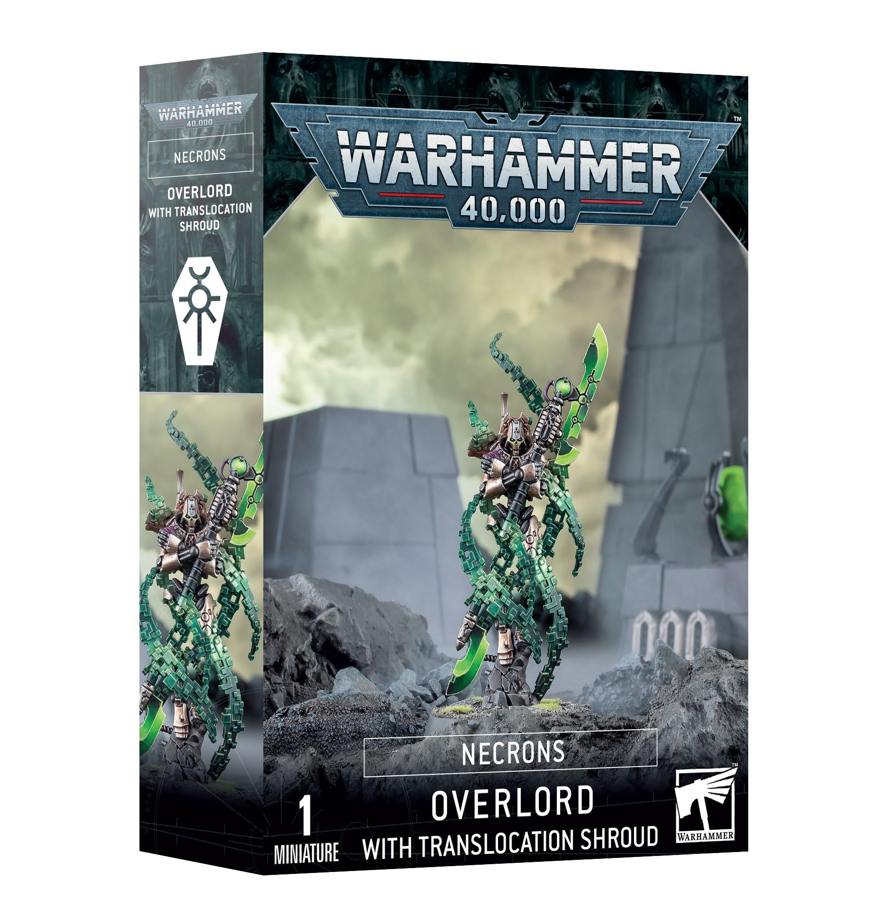 Warhammer 40,000 - Necrons: Overlord + Translocation Shroud, Black