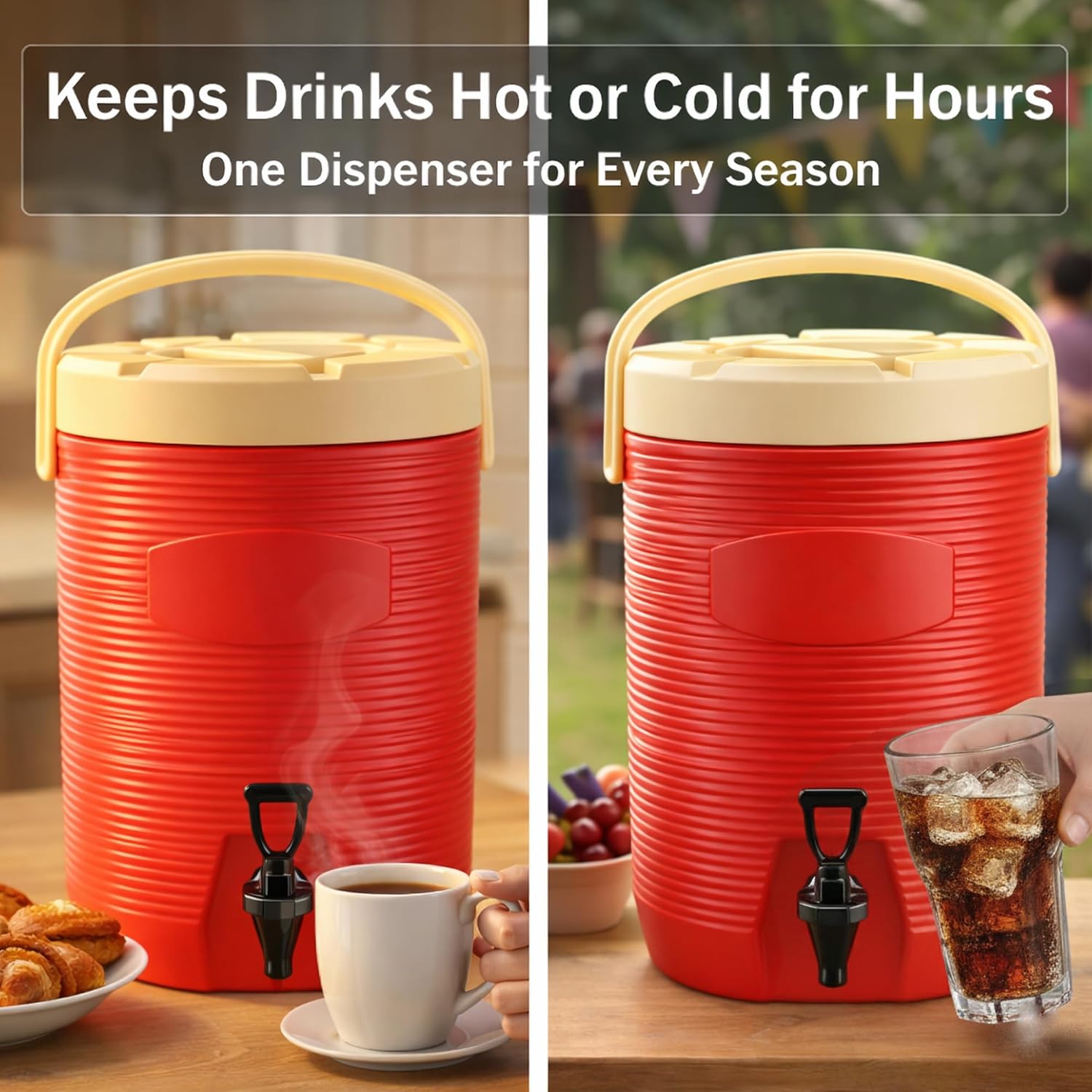 4.5 Gallon Insulated Drink Dispenser with Faucet – Large Capacity Beverage Server for Parties, BBQs, Events & Outdoor Gatherings - Image 3
