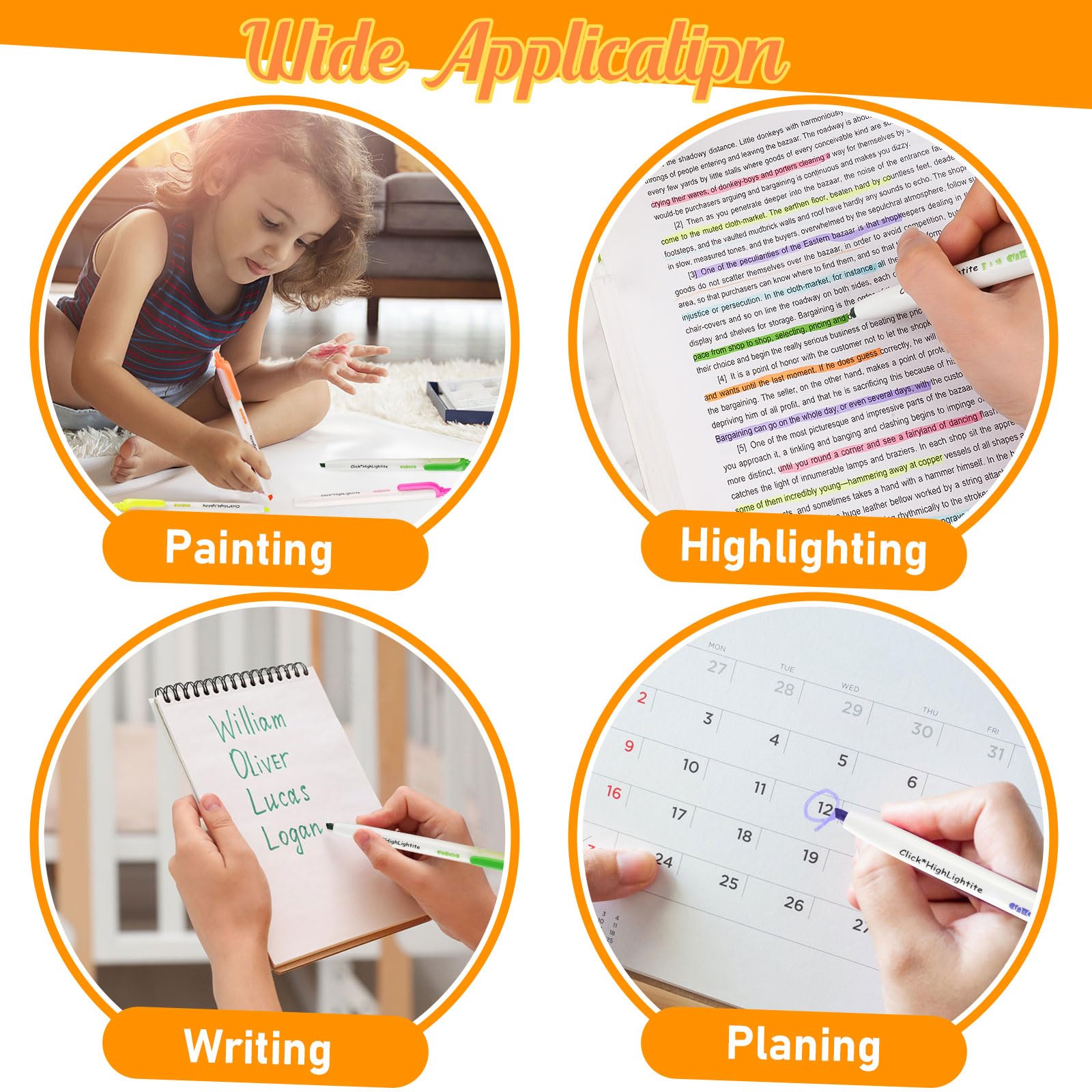 TWOHANDS Textmarker Set – 30 Stück In 6 Leuchtenden Farben, Schnell Trocknend & Praktisch