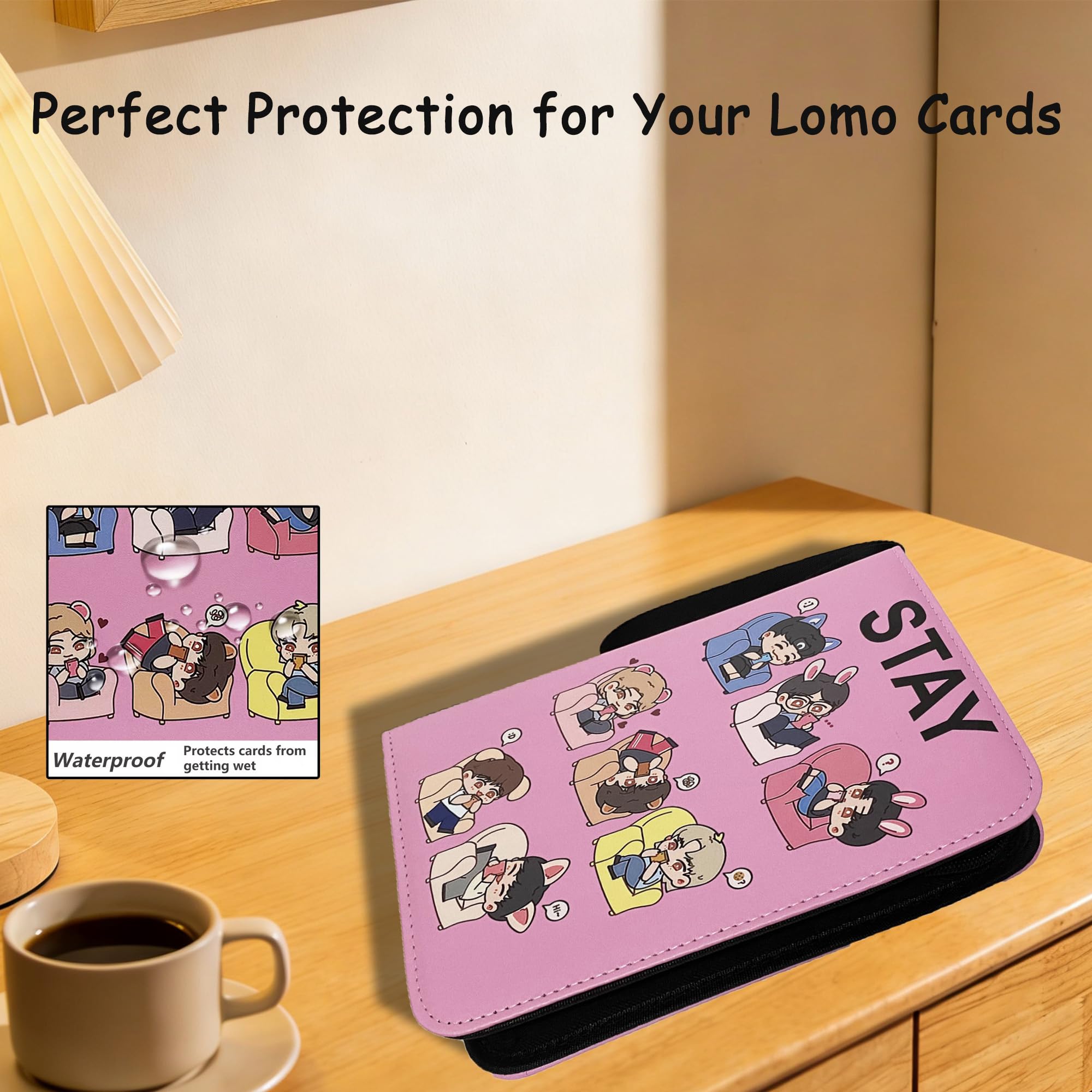 KPOP - Carpeta para tarjetas de fotos, 400 bolsillos, con fundas para tarjetas Lomo, color rosa