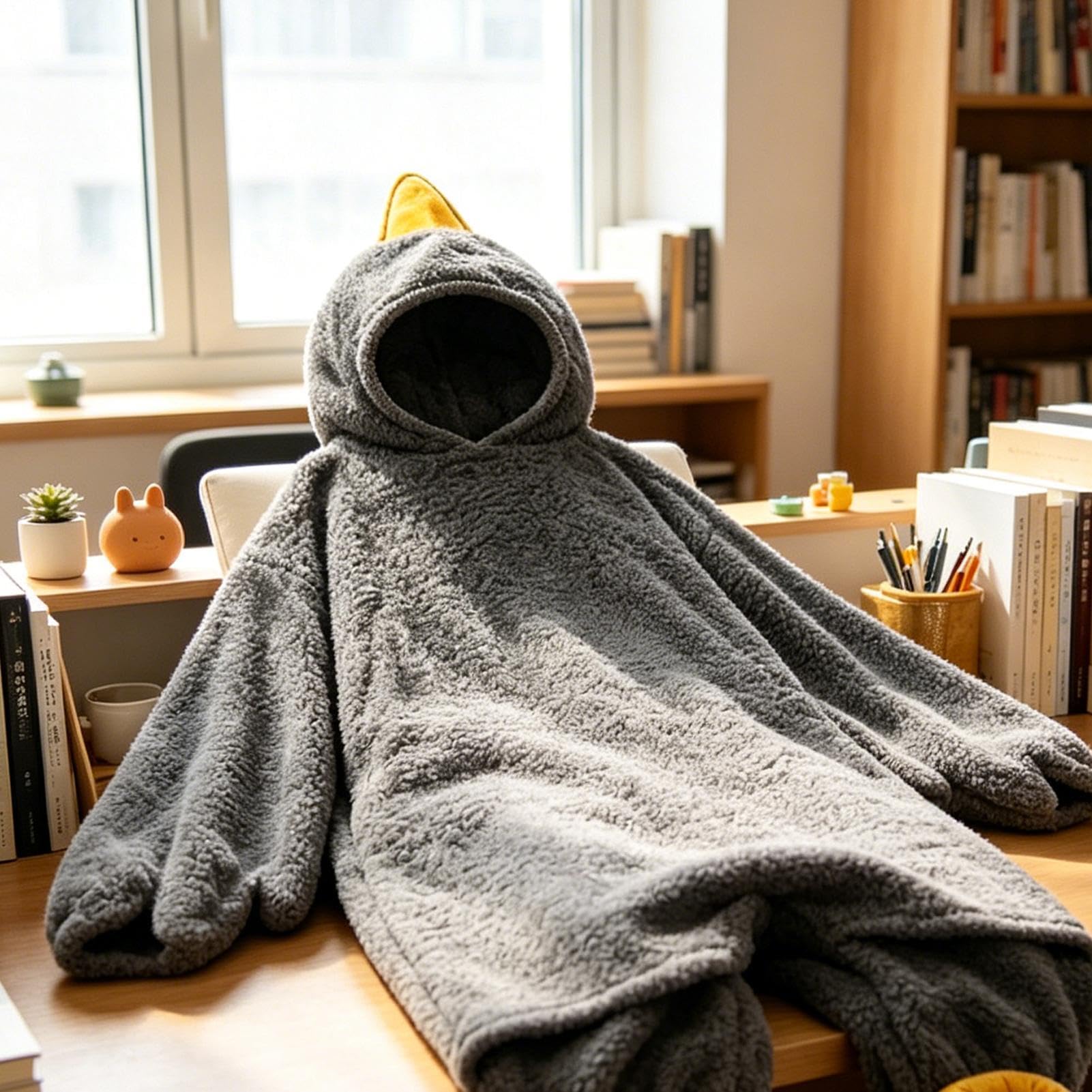 Manta de ganso con capucha para llevar puesta, cómoda, pijama de ganso y pato para niños y adultos