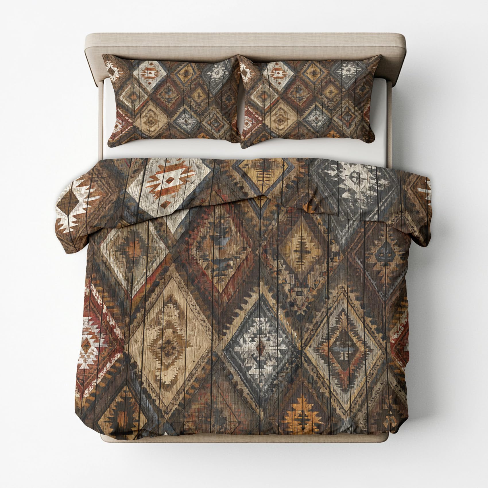 Housse de couette 200x200 marocain pour lit 2 personnes avec taie d'oreiller assortie