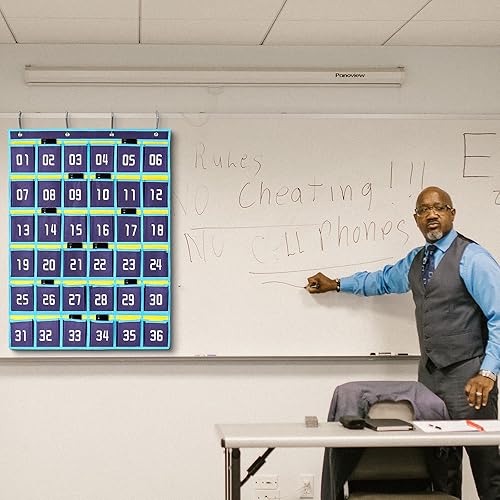 Miniatura 6 de Loghot Accesorios de Aula Organizador de Bolsillos para Armario para Portador de Teléfonos Celulares Organizador Colgante de Pared y Puerta (36