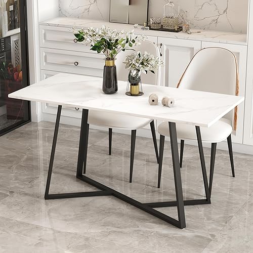 Miniatura 7 de MKOEIY Patas de metal para mesa de comedor de 28 pulgadas, base de escritorio geométrica para mesa, hierro fundido, patas de muebles resistentes