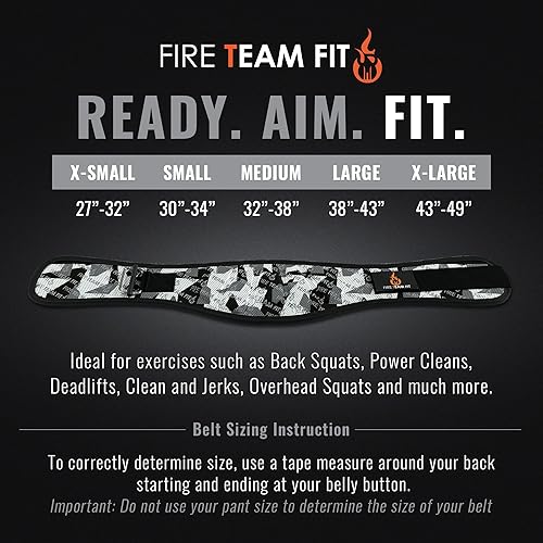 Miniatura 3 de Fire Team Fit Weight Lifting Belt for Men and Women, 6 Inch, Bodybuilding & Fitness Back Support for Cross Training Workout, Squats, Lunges