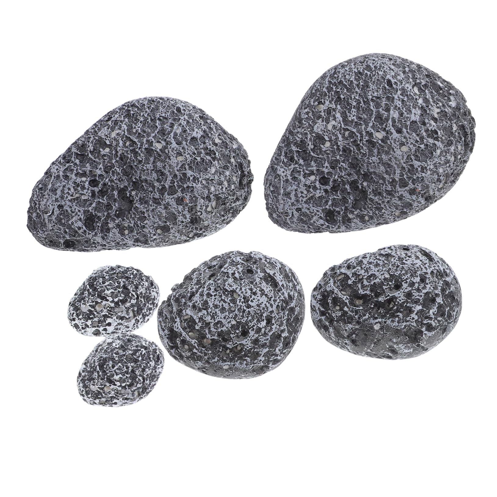 JOINPAYA 6pcs Artificial Rocks for DIY Crafting Decorative Stones for Flower Arrangements Terrariums and Fish Tanks Durable with Natural Appearance