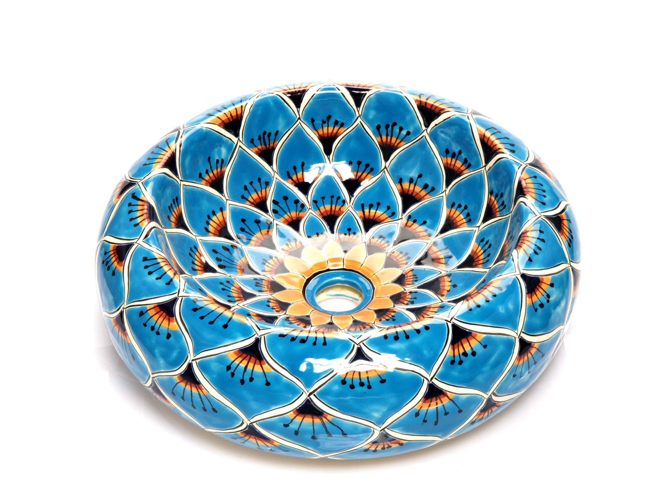 Vasque à poser ronde en pierre 40 cm pour salle de bain Pietra Santa